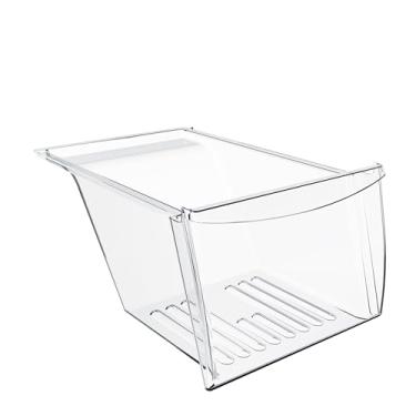 Imagem de HECASA 240337103 240337102 Substituição de panela de gaveta de geladeira para 240337105 240337107 240337108 240337109 Substituição de prateleira de panela de geladeira apenas plástico (transparente)