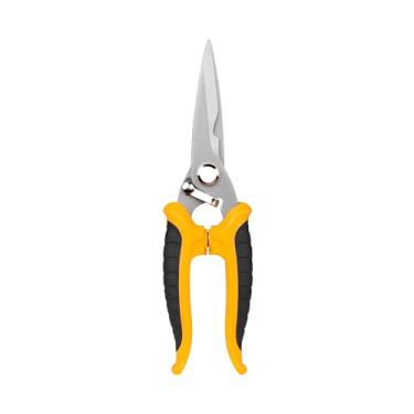 Imagem de Tesoura doméstica resistente de 20 cm, cortador de eletricista multiuso com lâminas de aço inoxidável e aderência confortável TPR, corte de fio de precisão para fio de cobre, fio de alumínio e fio de