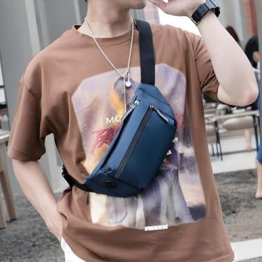 Imagem de Pochete para homens e mulheres, bolsa de cintura esportiva à prova d'água, treino, viagem, corrida, casual, bolsa para todos os telefones, Azul, <20 inches, Universal