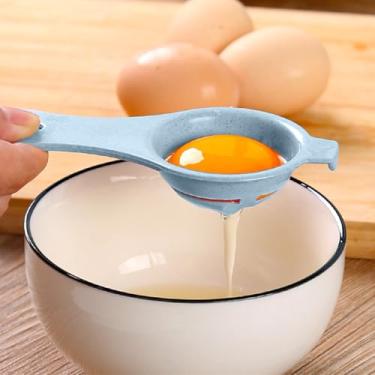 Imagem de Separador de gema de ovo - Coador de alimentos para assar e cozinhar, separador de plástico portátil de clara de ovo