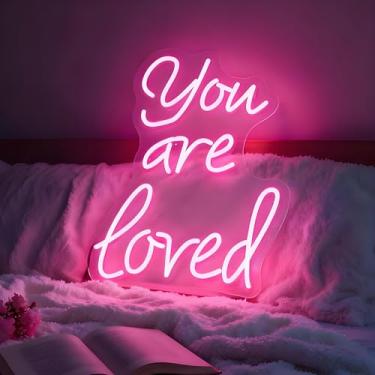 Imagem de Neonawall Neon Sign for Wall Decor Light Up Letters Led Sign Birthday Party Gifts Led Decorative Night Signs Room Decorations Supplies Birthday Party Signs for Home Bedroom Dorm (You Are Loved)