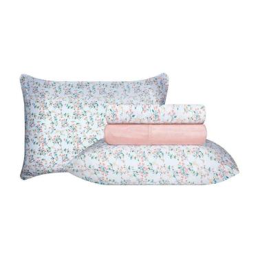Imagem de Jogo De Cama Duplo Casal 4 Peças 140 Fios 250x220cm Clarice Realce Premium - Sultan