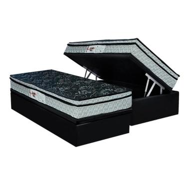 Imagem de Conjunto Box Baú Solteiro: Colchão Espuma Paropas D28 Conforto Firme + Base Crc Suede B...