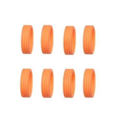 Imagem de Kit de rodas de 8 polegadas para malas, com design de redução de ruído e capas de silicone silenciosas para as rodas(Laranja)