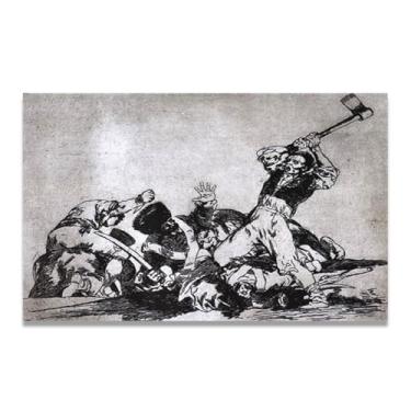 Imagem de This Is WorseFrancisco De Goya Impressão em tela romântica espanhola - Obra-prima do influente pintor romântico 20 x 26 cm emoldurado