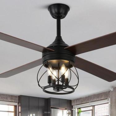 Imagem de Ventilador de teto Curve Curio 52" Farmhouse Light Remote Silent