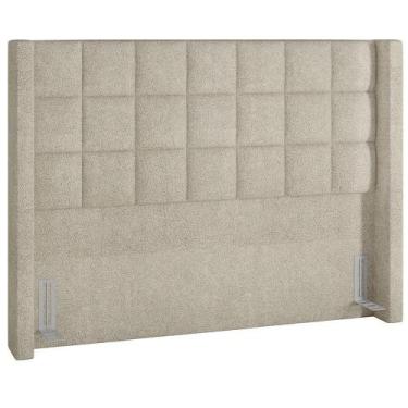 Imagem de Cabeceira Cama Box Casal 195cm P05 Paris Bouclê Creme - LYAM DECOR