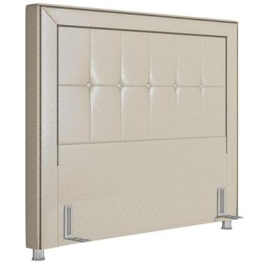 Imagem de Cabeceira Cama Box Casal 140cm P05 Atenas material sintético Branco - 