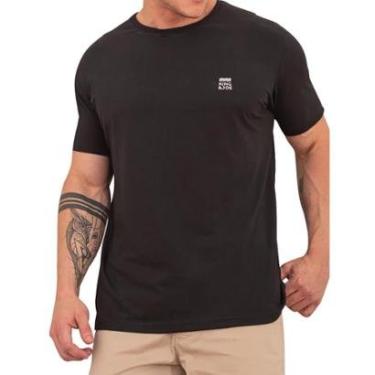 Imagem de Camiseta King & Joe Masculina Slim Basic Light Logo Preta-Masculino