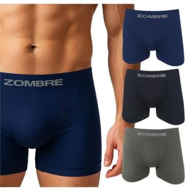 Imagem de Kit 3 cuecas zombre sem costura original - sortidas, Sortido, GG