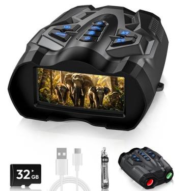 Imagem de Binocular BUSHBINOC 4K Night Vision 10X 3.5", tela HD de 4000 mAh