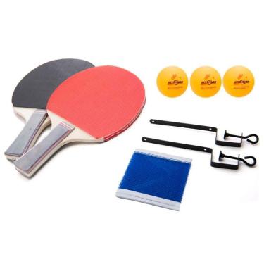 Imagem de Kit Completo Ping Pong Tênis De Mesa Raquete Bolinha E Rede
