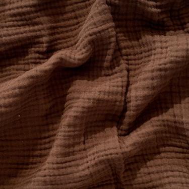 Imagem de RAYME TEKSTIL Cobertor de musselina - Cobertor de gaze versátil leve e arejado 100% algodão turco puro para cama, sofá (marrom escuro, tamanho da manta (127 cm x 167 cm))