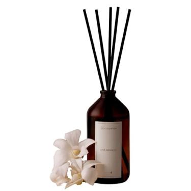 Imagem de Ateliê Capim do Pampa Difusor de Aroma, Chá Branco, Vidro Âmbar, 230ml, Fragrância Cítrica e Elegante, com 5 Varetas de Fibra de Algodão
