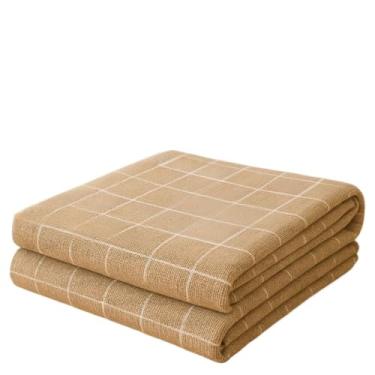 Imagem de Capa para Sofá, Manta para Sofá 3,00 X 1,80/2,40 X 1,80/2,10 X 1,20 Grande Grossa Decoração Sala Protetora Decorativa(XADREZ-CARAMELO-MESC-2,40x1,80)