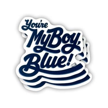 Imagem de (3 peças) Adesivo azul You're My Boy com frases motivacionais sarcásticas com citação humorística decalque de vinil para Kindle, laptop, garrafa de água, capacete rígido de telefone, adesivo de