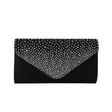 Imagem de SANOVIO Bolsa clutch Sparkle para mulheres | Bolsa noturna brilhante conversível 3 em 1 e bolsa de festa | Presente de casamento, Preto - 2