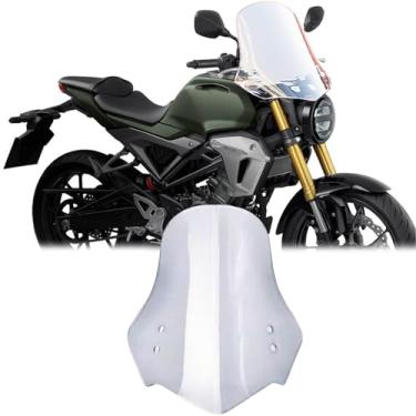Imagem de Para CB150R CB250R CB650R CB1000R 2025 todos os anos motocicleta para-brisa carenagem de ar defletor de vento guidão para-brisa acessórios de motocicleta (43 cm × 38 cm)