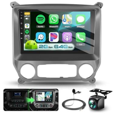 Imagem de Estéreo automotivo 4 núcleos + 64 G para Chevrolet Chevy Silverado 2014-2018 com AM/FM/RDS DSP Wireless Carplay/Android Auto, Sellrich 10 polegadas HD IPS Touchscreen Rádio com GPS WiFi, Bluetooth SWC