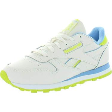 Imagem de Reebok Tênis de couro clássico feminino, Amarelo, 7