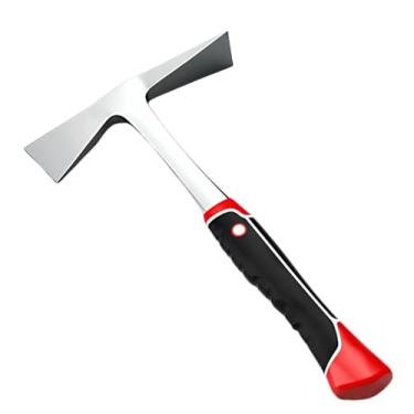 Imagem de Martelo de tijolo forjado, martelo de pedreiro -880 g estrutura de aço forjado alça de absorção de choque para tijolo e pedra, cortar madeira, cavar ferramentas de solo