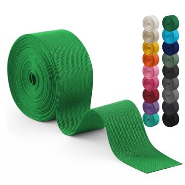 Imagem de WEBSUKA Correia de poliéster 18 + cores – 2,5 cm e 3,8 cm e 5 cm – Rolo de correia resistente de 10 metros, correia de correia plana para equipamentos internos e externos, escalada, artesanato DIY