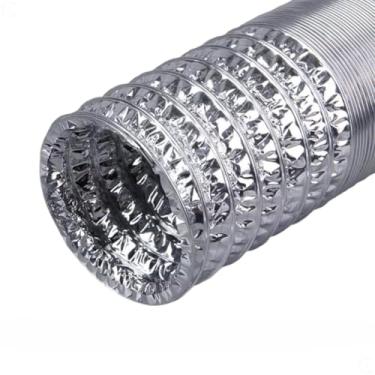 Imagem de Kit Fita aluminizada + 3 Metros de Duto Flexível De Alumínio 100mm, 125mm, 150mm Coifa(150mm / 6 Polegadas)