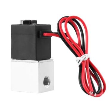 Imagem de Válvula solenóide dc 12v 24v 110v 220v 1/4 "1/8" 2 vias válvulas pneumáticas de ação direta normalmente fechadas para água, ar e gás(1/4",110V)