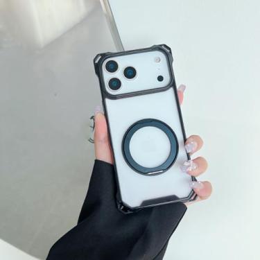 Imagem de Capa magnética translúcida para iPhone 16, 15, 14 Plus e 13 Pro Max com carregamento sem fio (para iPhone 15 Pro/1)