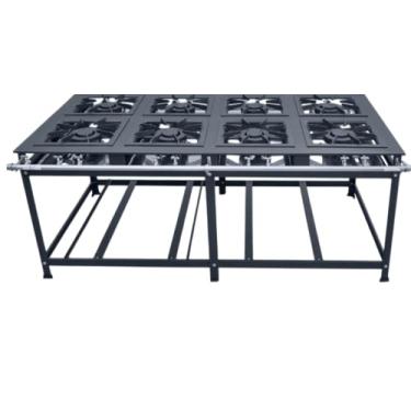 Imagem de Fogão Industrial 8 Bocas Duplas 40x40 P8 Pintado