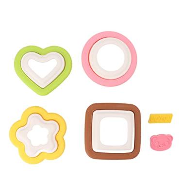 Imagem de Estink 10 Peças Conjunto de Cortador de Sanduíche Molde Desmontável Flores Coração Forma Redonda para Assar Torrada Molde para Cozinha Café da Manhã DIY Com Fácil Limpeza Material