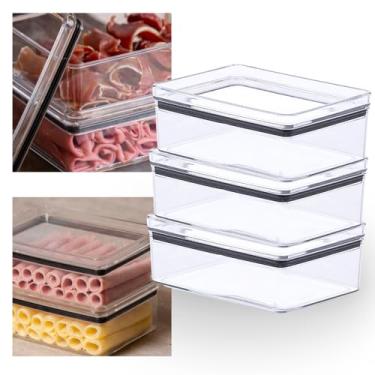 Imagem de Kit com 3 Potes Herméticos Porta Frios 770ml – Empilháveis, Vedação Total e Conservação de Alimentos