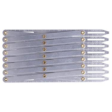 Imagem de HEEPDD Medidor de Costura de Alumínio, Ferramenta de Espaçamento de Botões Ajustável para Pregas e Cortinas de Bricolage, Medindo a Régua para Projetos de Costura, para Artesãos e Entusiastas da Decoração da Casa NAN