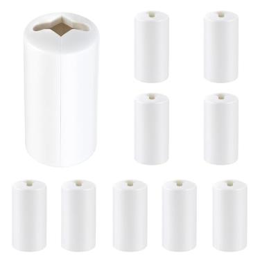 Imagem de YingEnter 10 peças de anéis de segurança cilíndricos inclinados destacáveis em branco, cordão de cortina com design antienrolamento, adequado para todas as persianas horizontais em residências