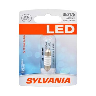 Imagem de SYLVANIA - Mini Lâmpada LED Branca De3175 31Mm Festoon - Lâmpada LED Brilhante, Ideal para Iluminação Interior - Mapa, Cúpula, Carga e Placa (Contém 1 Lâmpada)