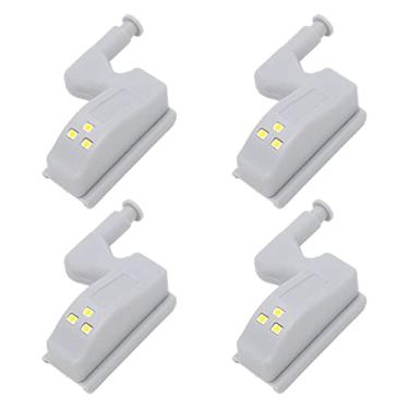 Imagem de YWBL-WH Brilho Sem Esforço Fácil, Luz LED de Dobradiça, Luz de Gabinete Resistente para Guarda-roupa, Armário, Armário, Ampla Aplicação, Material ABS, 3 Contas de Lâmpada LED, Pacote de 10 e