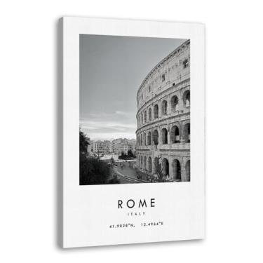 Imagem de Pôster de cidade preto e branco - impressão de viagem Roma Las Vegas Veneza Paris Sydney Amsterdã Amalfi Sanfrancisco Pintura em tela impressões de paisagem da cidade do mundo imagens de parede pôster