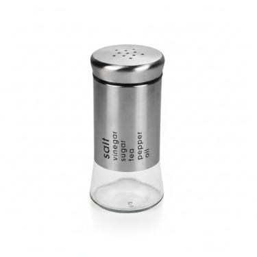 Imagem de Saleiro/Pimenteiro Vidro e Metal 100ml Dosador Multiuso Para Temperos (unid)