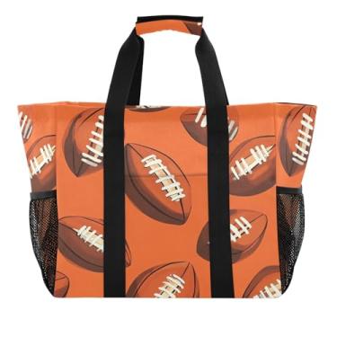 Imagem de Wassud Sacola esportiva de rúgbi de futebol reutilizável grande bolsa organizadora de lona impermeável para praia, piquenique, lavanderia, viagem