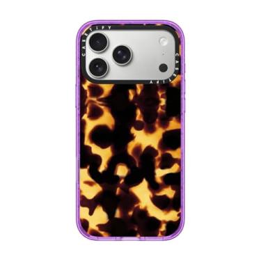 Imagem de CASETiFY Capa Impact para iPhone 17 Pro Max [fina/compatível com Magsafe/2,5 m. Proteção contra quedas de grau militar 4X] - Carapaça de tartaruga - Glitter Roxo