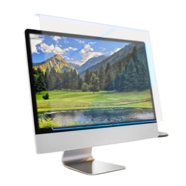 Imagem de Protetor de tela antiluz azul para computador, painel protetor de tela com bloqueio de luz azul antiluz solar e filtro de luz azul para tela panorâmica 16:9, 24 pol. 547 x 320 mm (23,8 pol. 543 x 316