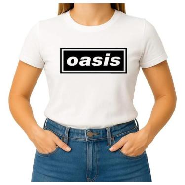 Imagem de Camisa Camiseta 100% Algodão Masculina Feminina Banda de Rock Oasis MD