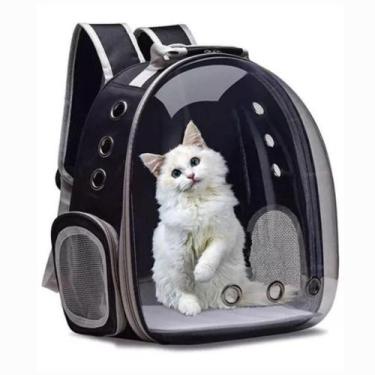 Imagem de Mochila Pet Visão Panorâmica Segurança Ventilação Conforto Preto - Jac
