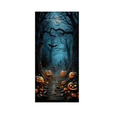 Imagem de Decorações De Porta De Halloween Assustadoras, Banner De Cobertura De 