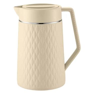Imagem de Garrafa Térmica Jarra Para Café Chá 1 Litro Mesa Posta Bege