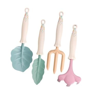 Imagem de Generic Conjunto de 4 ferramentas educativas de jardinagem para crianças, incluindo ancinho e garfo de mão, acessórios para presente de jardinagem.