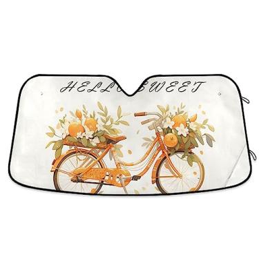 Imagem de Laranjas cesta bicicleta sol carro para-brisa persiana, janela de carro, para carro, caminhão, SUV, carro acessórios de verão