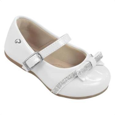 Imagem de Sapatilha Infantil Pampili Angel 04 Festa Batizado Strass Brilho Estilosa Menina Delicada Fofa-Feminino