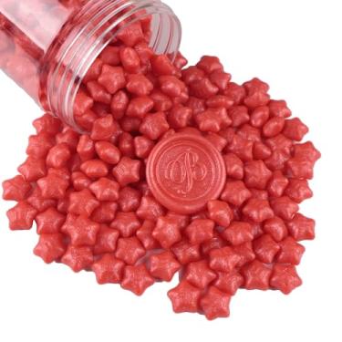 Imagem de 300 peças de contas de cera de vedação de estrela da sorte, contas de lacre PORXFLY Flash para carimbo de lacre de cera, ótimo para convites de casamento, embalagens de vinho, envelopes de cartões