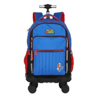 Imagem de Mochila de Rodinha 360 Super Mario Escolar Juvenil Grande - - LUXCEL, 